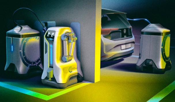 Робот Volkswagen сам ставит электромобили на зарядку