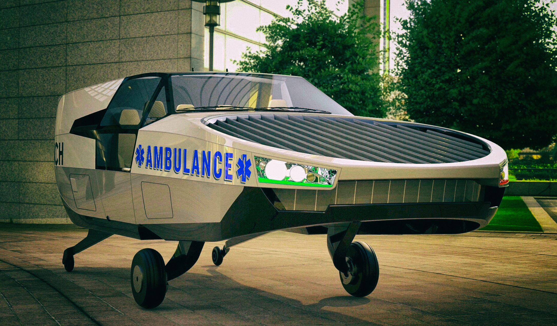 Создается летающий автомобиль скорой помощи