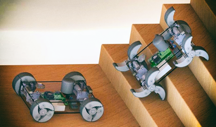 Создан робот, колеса которого могут превращаться в ноги