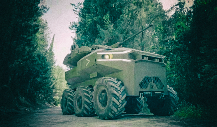 Израиль тестирует усовершенствованный роботизированный колесный танк