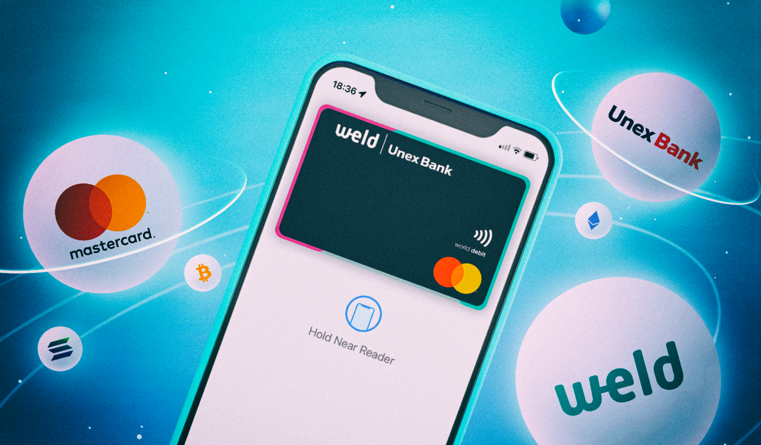 Перша криптокартка в Україні: Unex Bank, Mastercard та Weld Money запустили платіжну картку для розрахунків криптовалютою