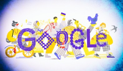 Google привітав українців з Днем Незалежності святковим дудлом