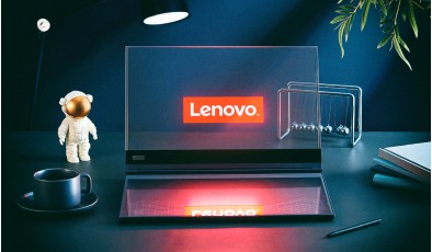 Lenovo показала футуристический ноутбук с прозрачным дисплеем