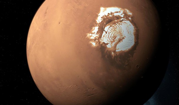 Новые данные могут указывать на наличие водоема под льдами Марса