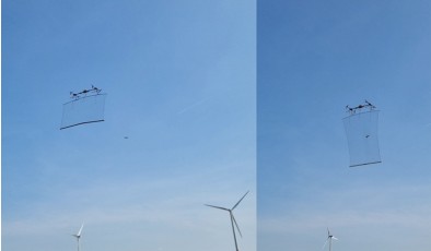 Автономный дрон-перехватчик ловит дроны-нарушители с помощью сети