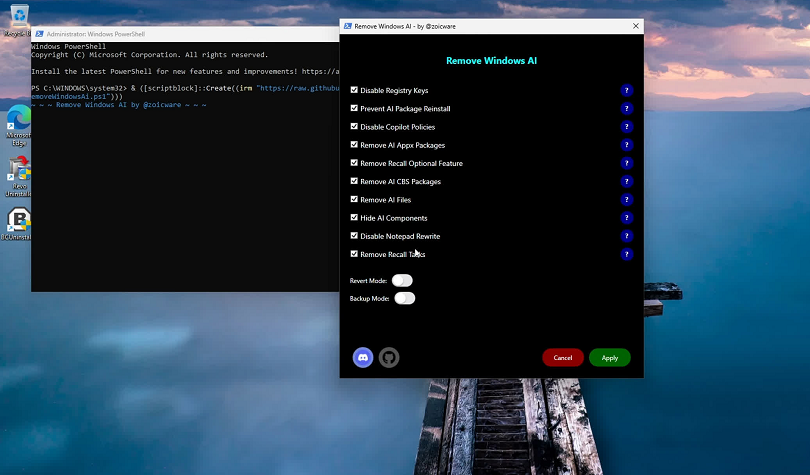 Создан скрипт, который разом удаляет встроенные ИИ-компоненты Windows 11