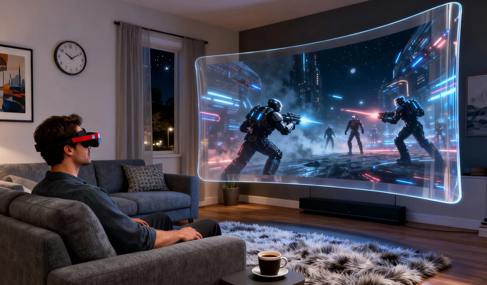 Представлены очки, создающие пред глазами пользователя 300-дюймовый дисплей