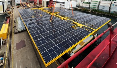 Испания спустила на воду первую морскую солнечную платформу PV-bos