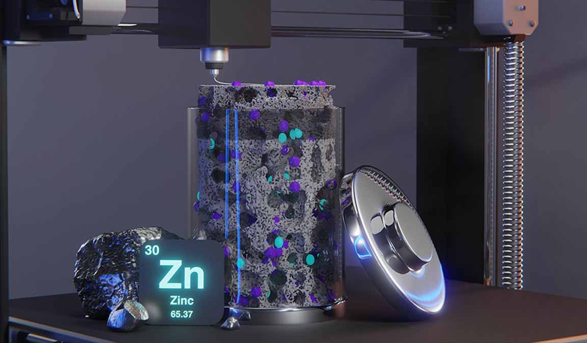 3D-печатная цинковая батарея хранит в 7 раз больше энергии